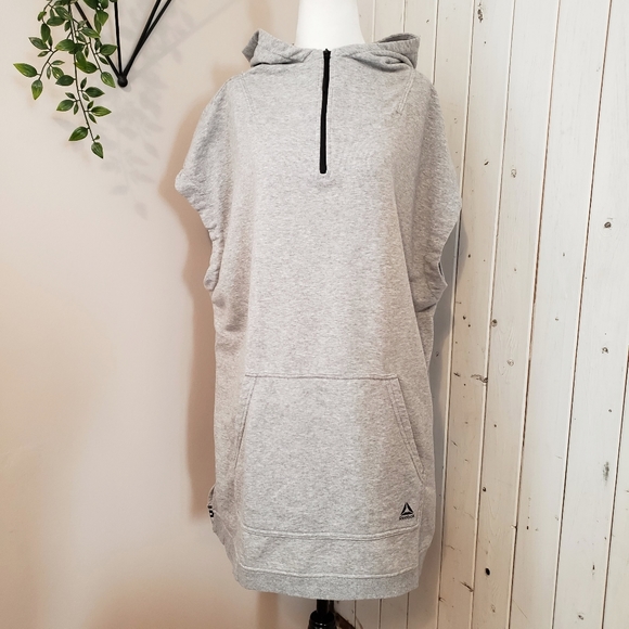 REEBOK | ATHLETIC SLEEVELESS HOODIE SPORT GREY - Picture 6 of 10